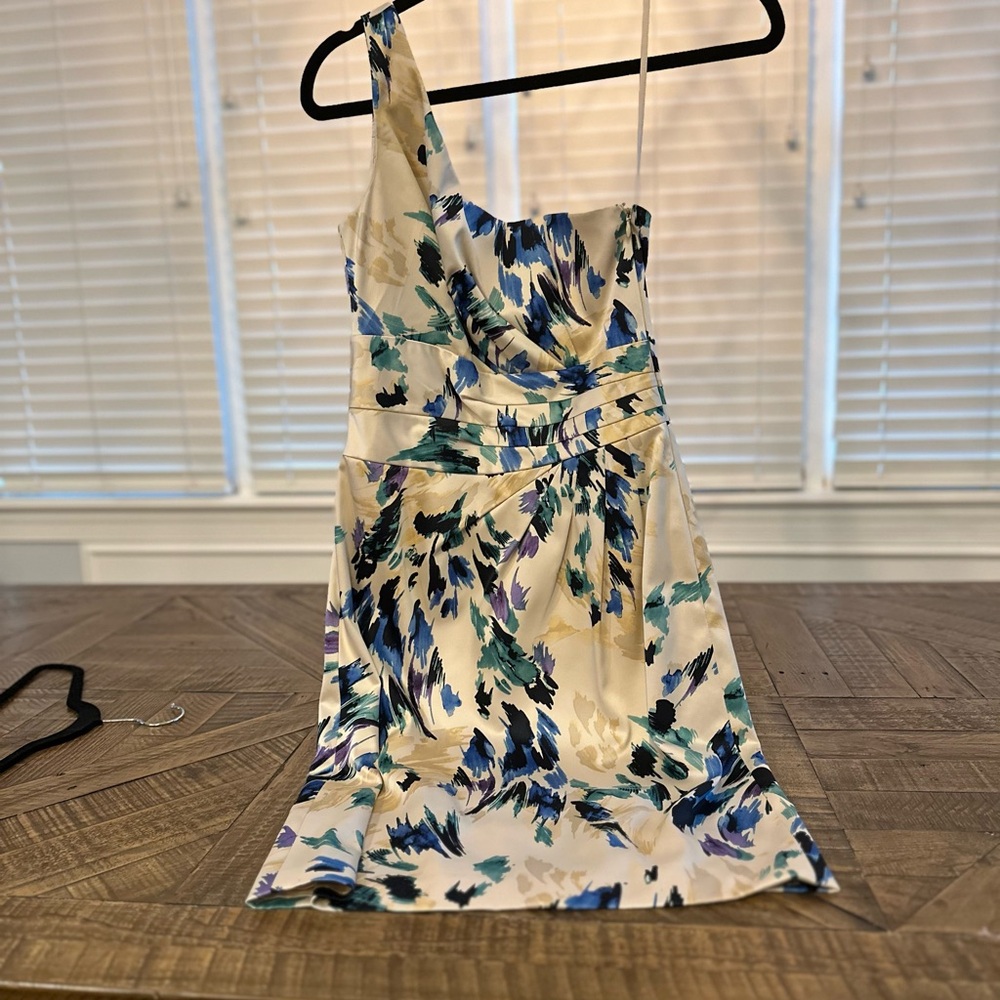 ANTONIO MELANI Cream and Blue Dress